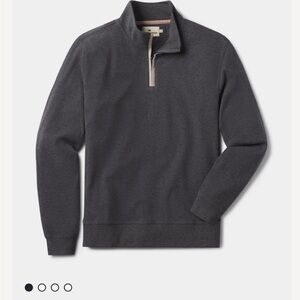 The Normal Brand Puremeso Charcoal Quarter Zip-Up Sweater